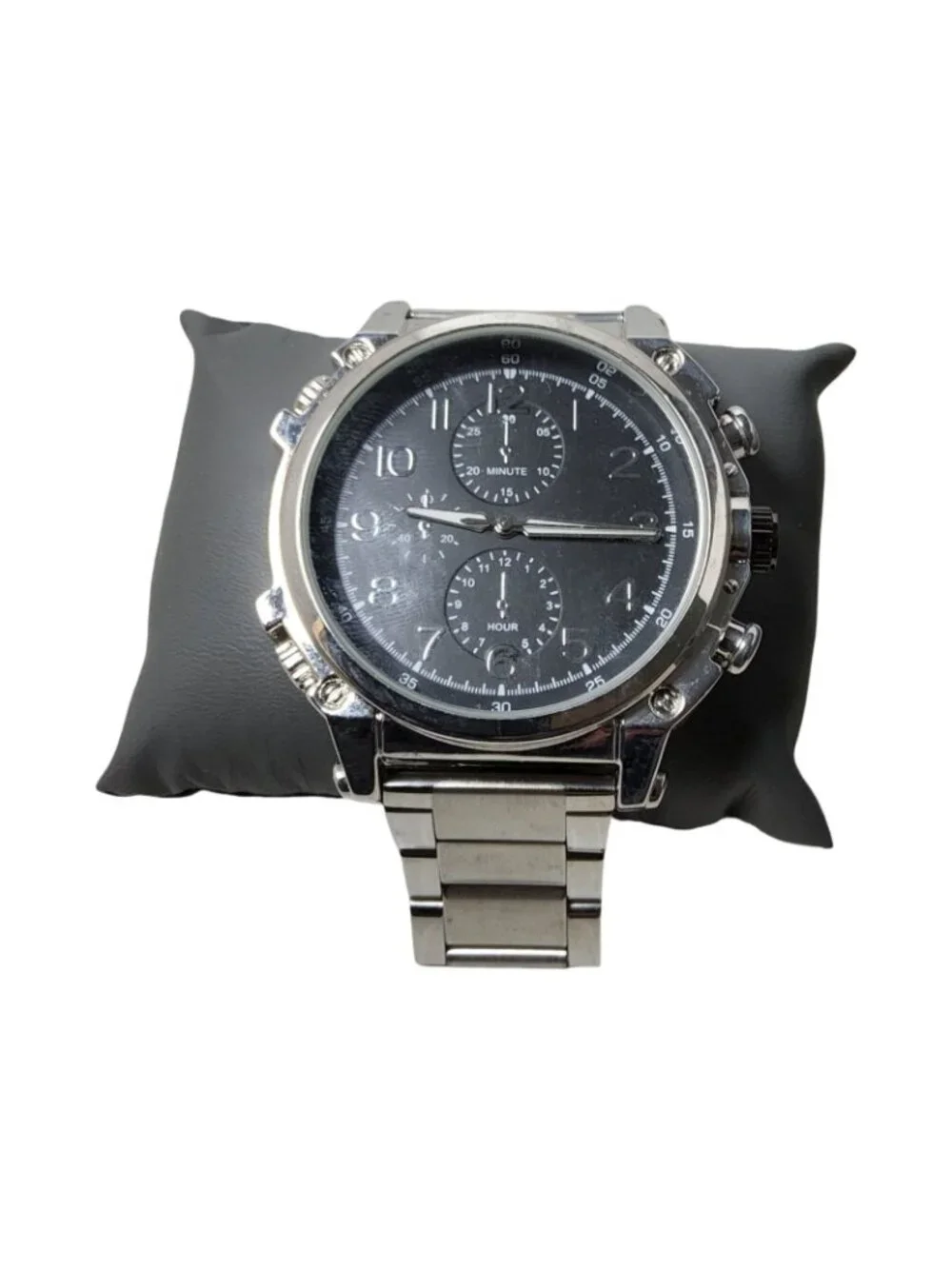 Folio Mens FMDAL1188 Black Sunray Dial with Layered Bracelet Stainless Steel Fol